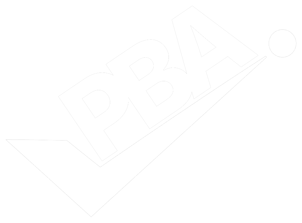 The PBA lockup in white
