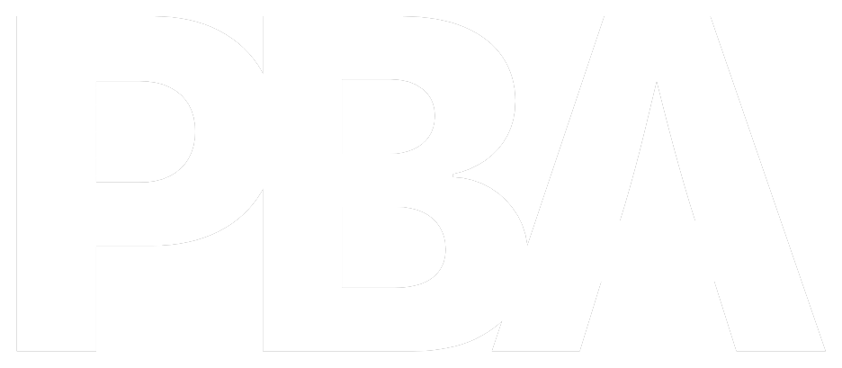 The PBA logo in white